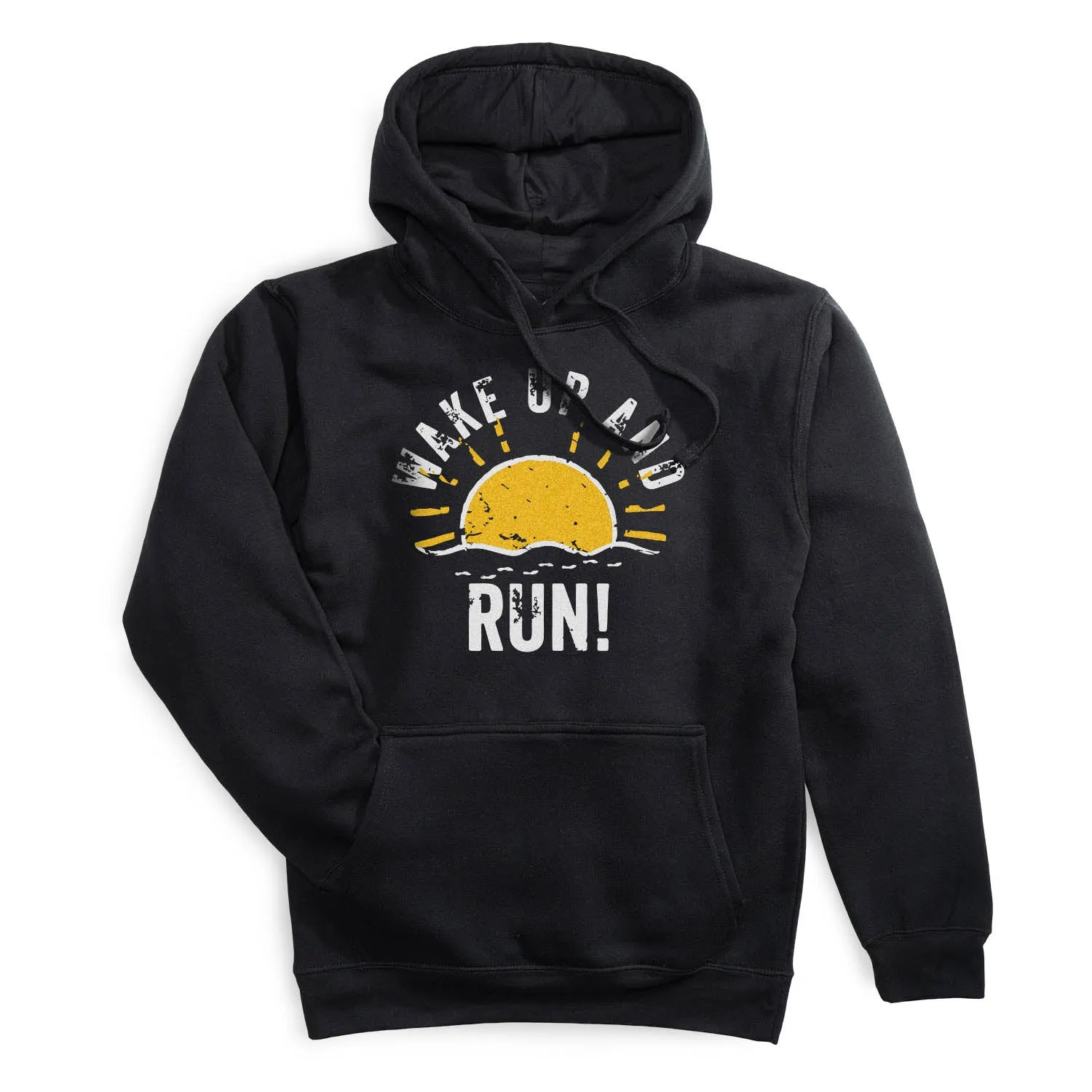 Statement Fleece Hoodie -  Wake Up And Run Lightweight Feel