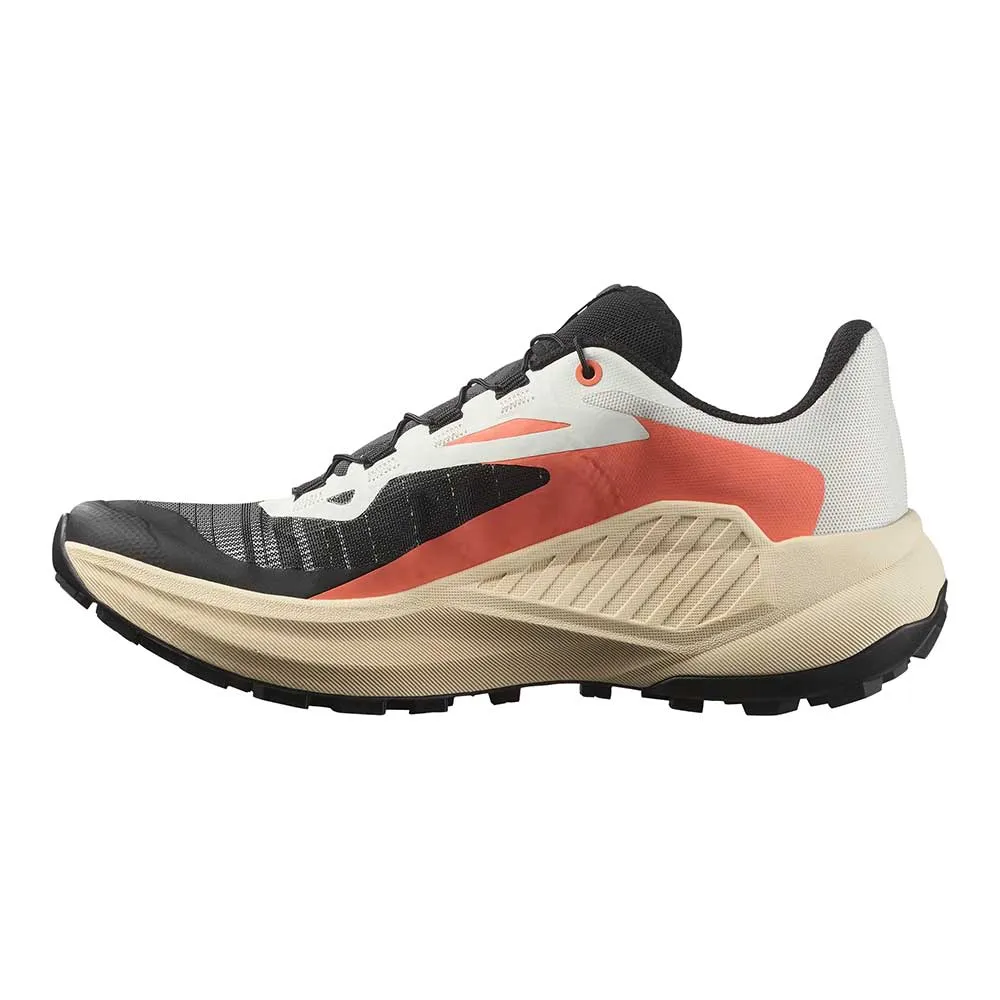 Deep Flex Grooves Shock Dispersing Plate Women's Genesis Trail Running Shoe- Fusion Coral/Tender Peach/Black - Regular (B)