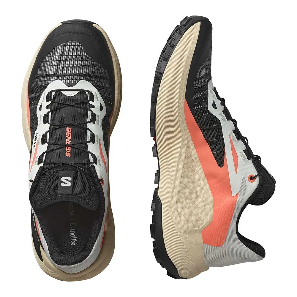 Responsive Ride Feel Women's Genesis Trail Running Shoe- Fusion Coral/Tender Peach/Black - Regular (B)