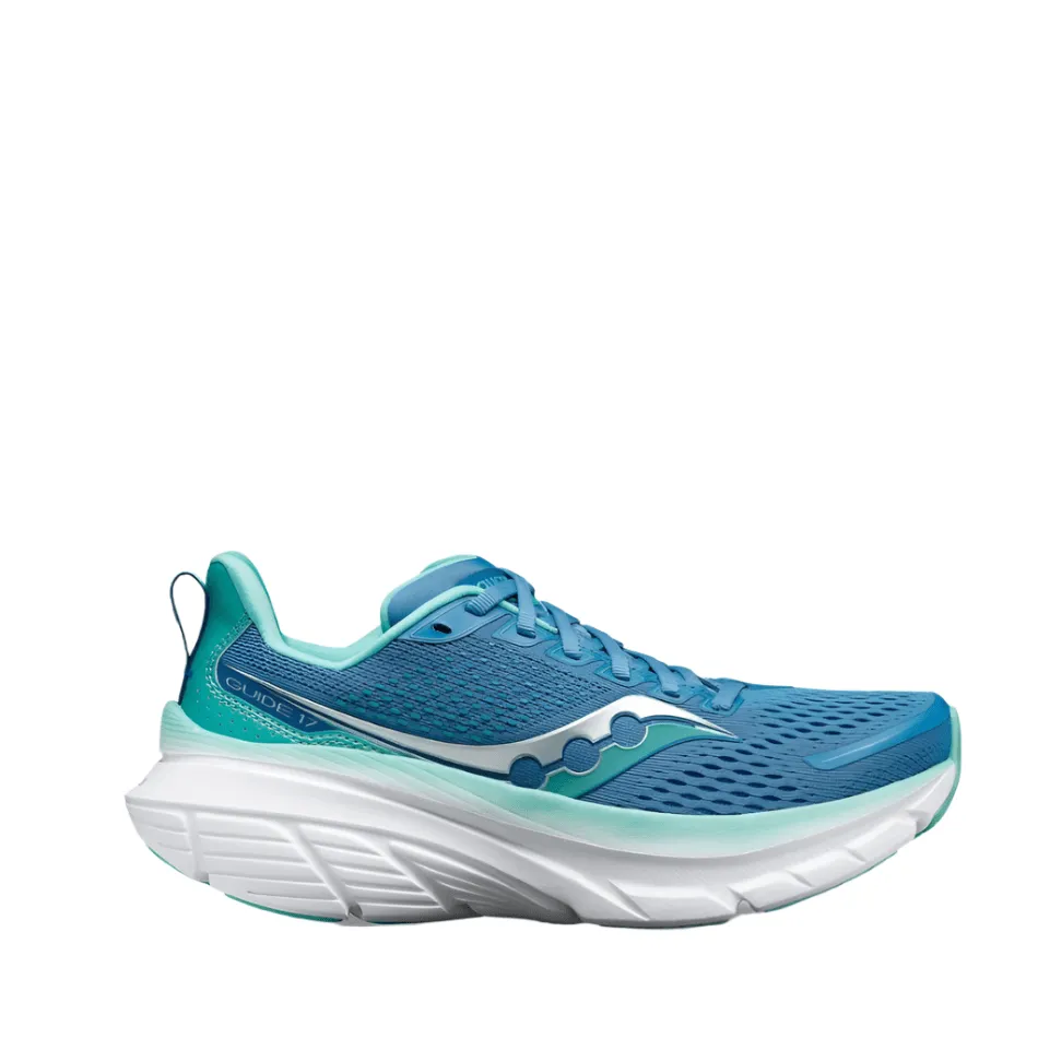 Saucony Guide 17 Women's Running Shoes SS24  Breeze/Mint Light - weight sole kayaking shoes