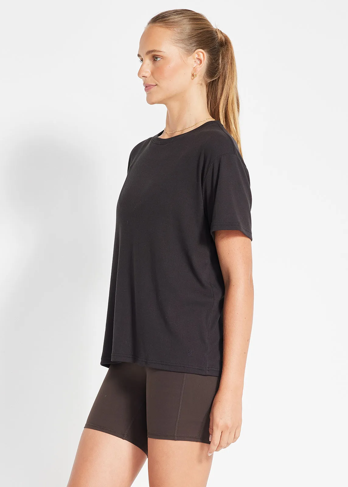 Essential Ribbed Tee Holiday Outfit High Density Cotton