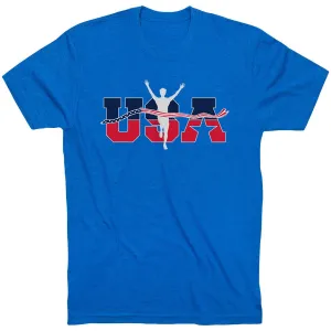 Running Short Sleeve T-Shirt - USA Runner Thermoregulating Fabric