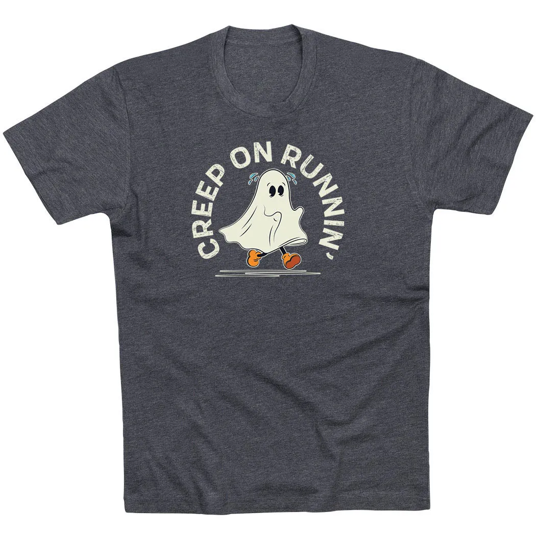 Running Short Sleeve T-Shirt - Creep On Runnin' Adjustable Fit Non Toxic Printing