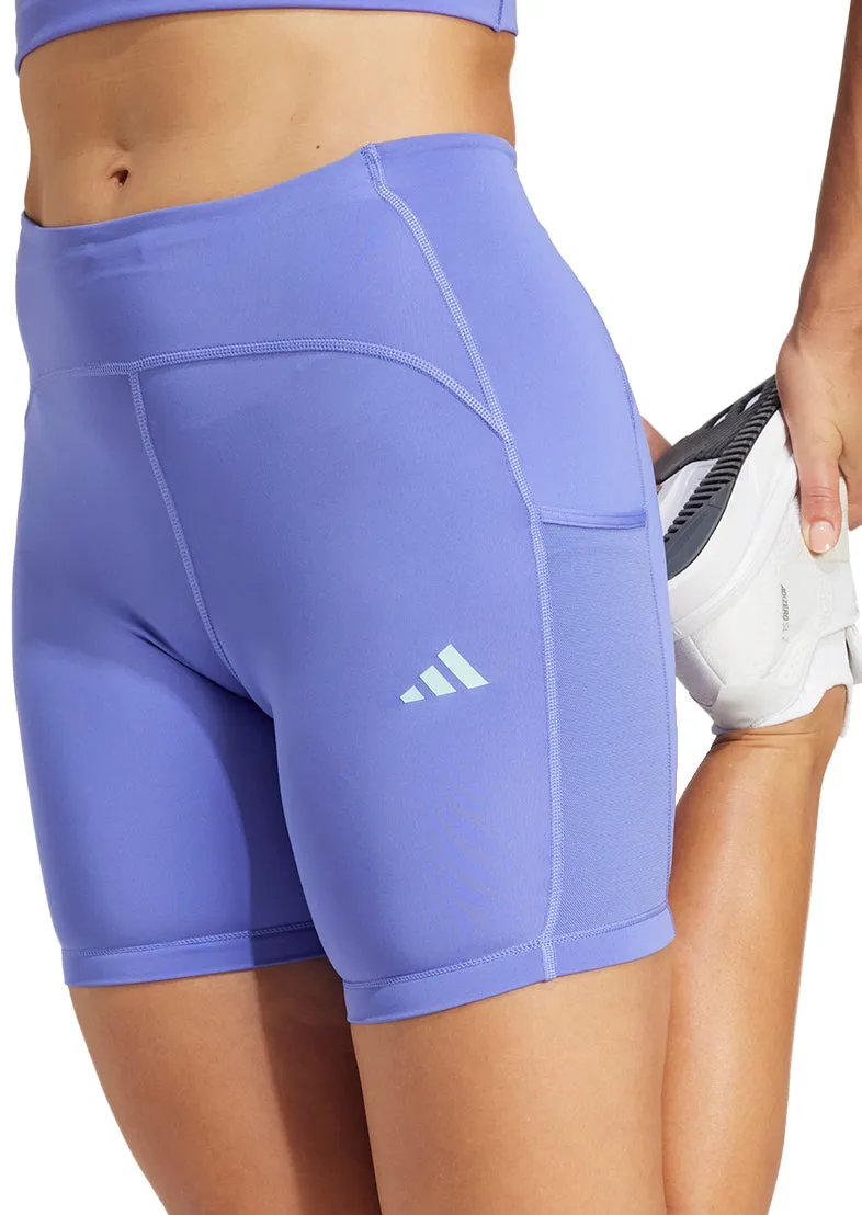 Chic Comfort adidas Adizero 4 Inch Womens Short Running Tights - Blue