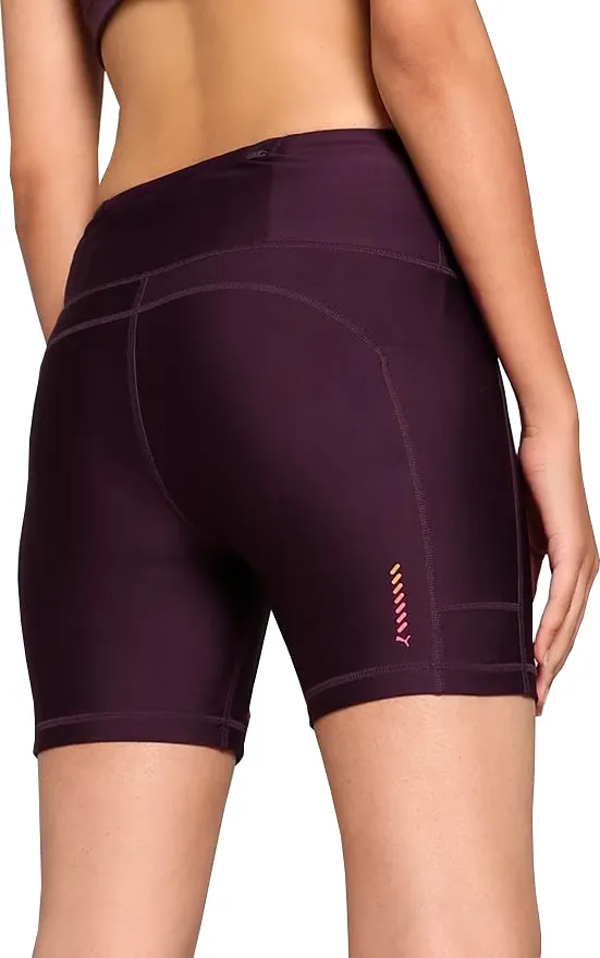 4 Way Stretch Fabric Puma Run Ultraform 6 Inch Womens Short Running Tights - Purple