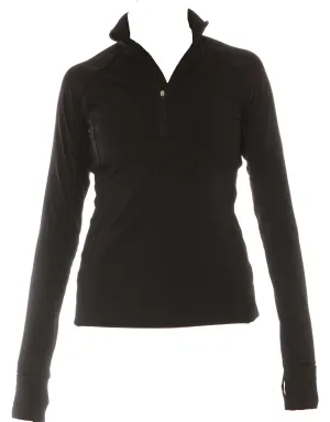 Black Half Zip SubZero Pullover Relax Casual Breathable fabric Skinny Fit