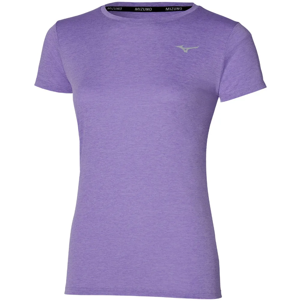 Anti Shrinkage Treatment Mizuno Impulse Core Women's Running Short Sleeve Tee - Paisley Purple