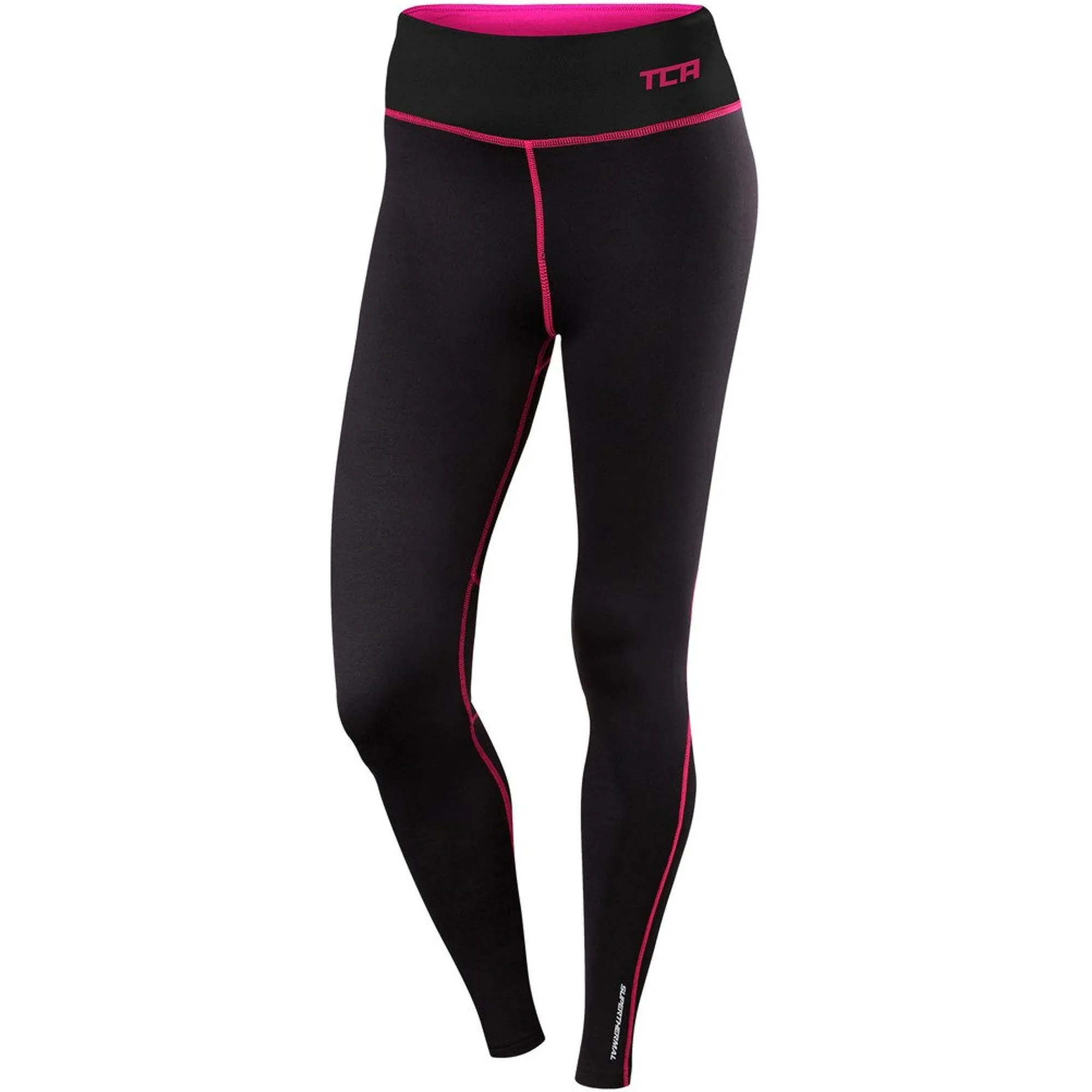 TCA SuperThermal Performance Womens Long Running Tights - Black Movement Friendly