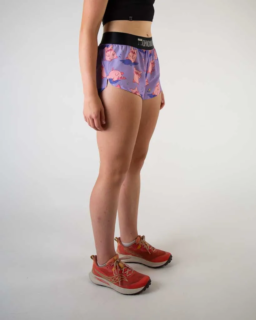 Snag Free Material Women's Piggies 1.5" Split Shorts