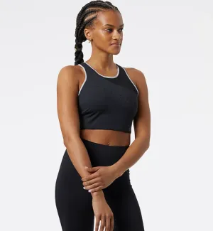 New Balance | Q SPEED Shape Shield Crop Bra | Women's | Black Reflective Detailing