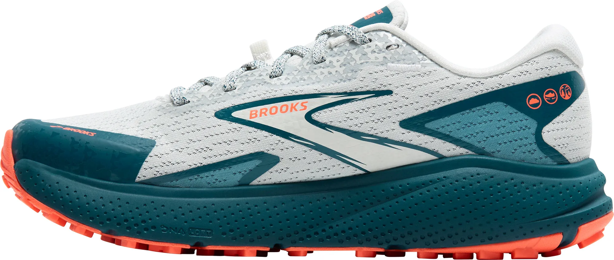 Brooks Divide 5 Womens Trail Running Shoes - Blue latex - sole shoes Cushioned Landing Zone