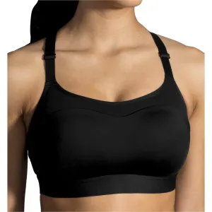 Lightweight Performance Material Odor-resistant Brooks Dare Racerback Womens Sports Bra - Black