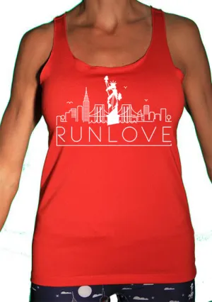 Low Profile Collar Daily Lightness Red NYC Urban Run Love Sport Tank