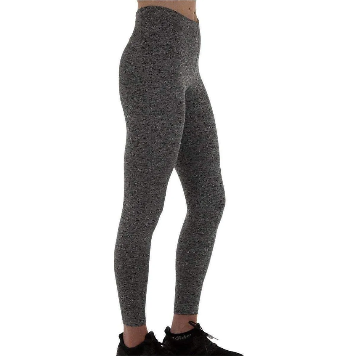Flattering Cut More Mile Train To Run Womens Long Running Tights - Grey