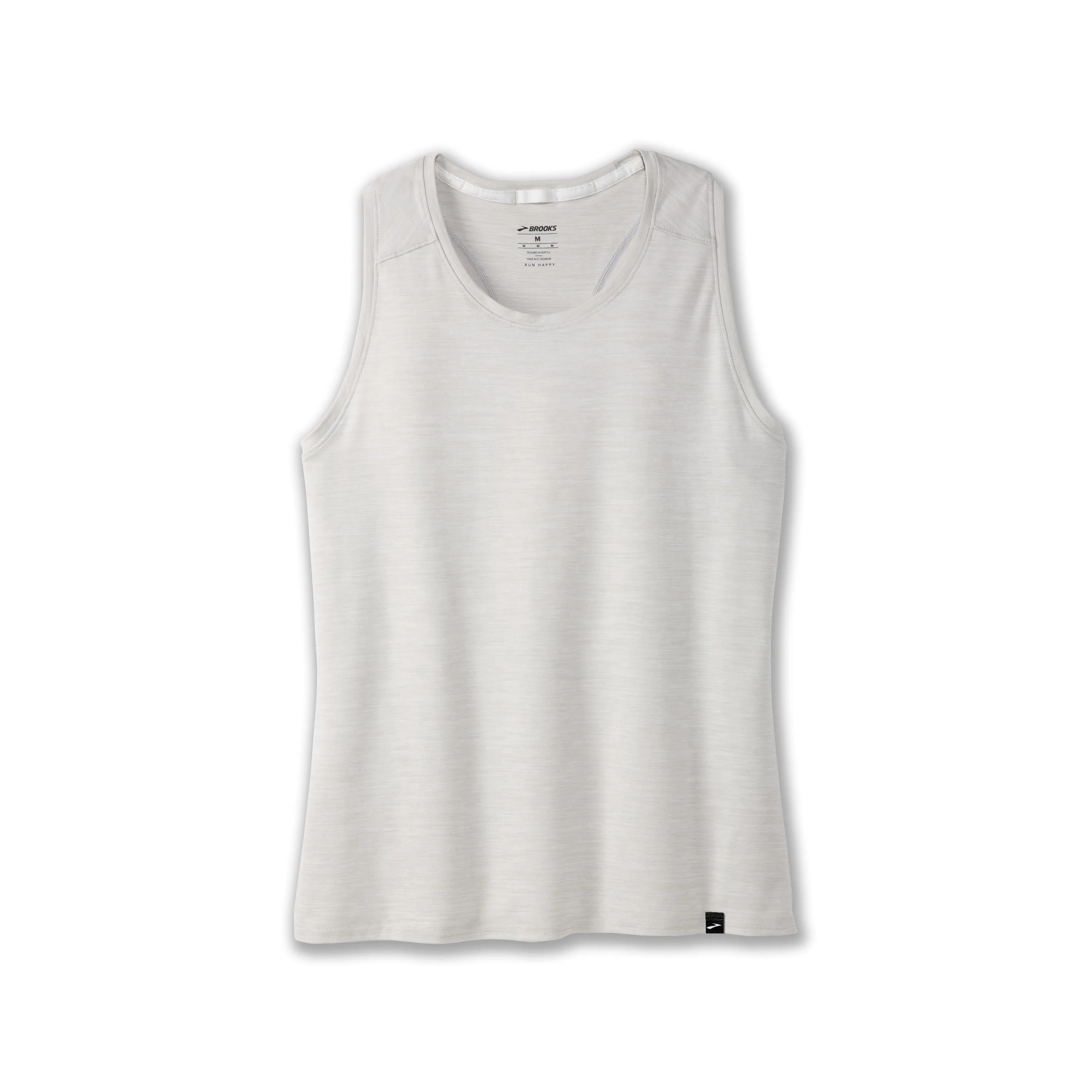 Brooks | Luxe Tank | Women's | Heather Lite Ash army Resilient
