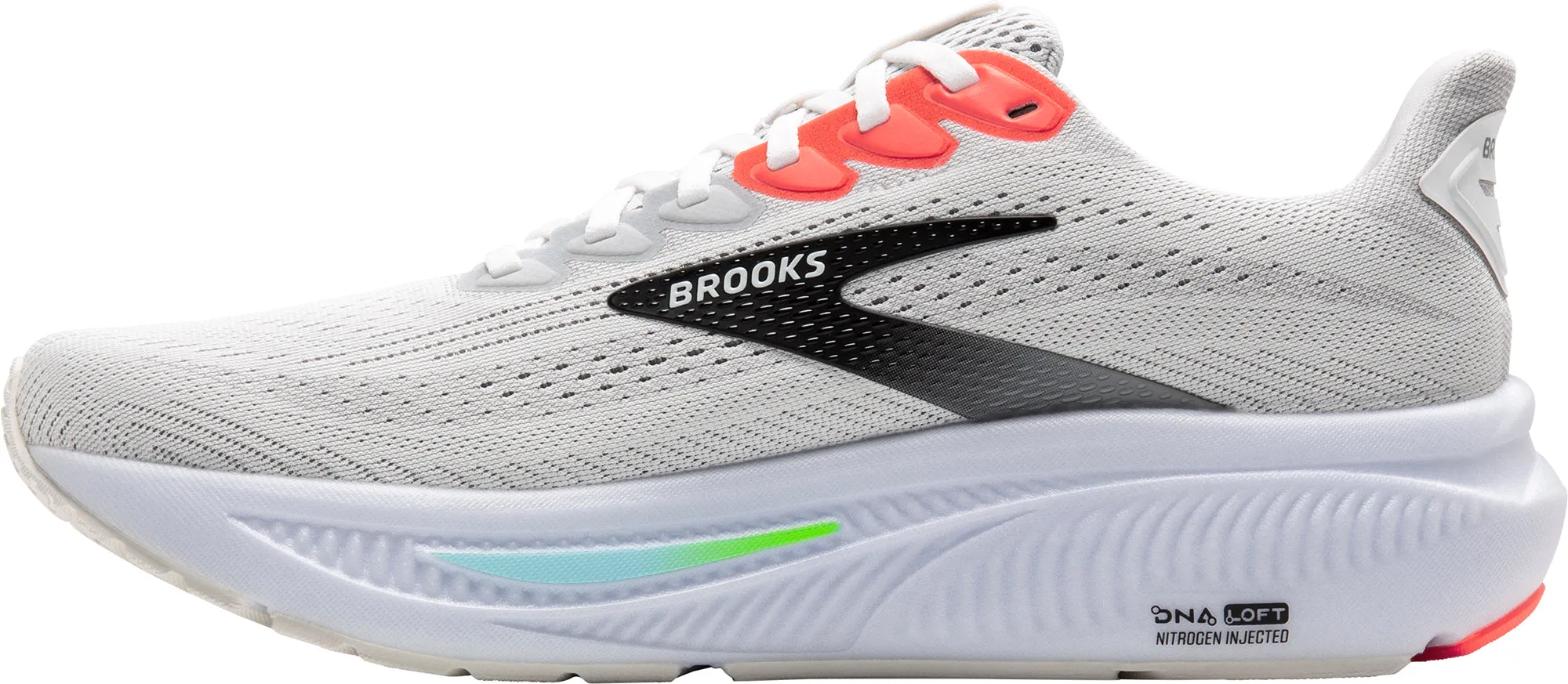 Brooks Ghost 17 Mens Running Shoes - White dust - resistant shoes Smooth - finish