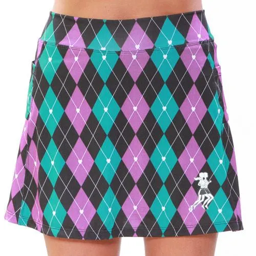 Weekend Fashion Preppy Purple Argyle Mini Athletic Skirt (girls size 6-10)