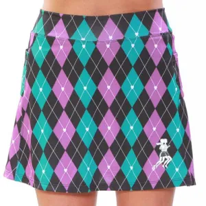 Weekend Fashion Preppy Purple Argyle Mini Athletic Skirt (girls size 6-10)