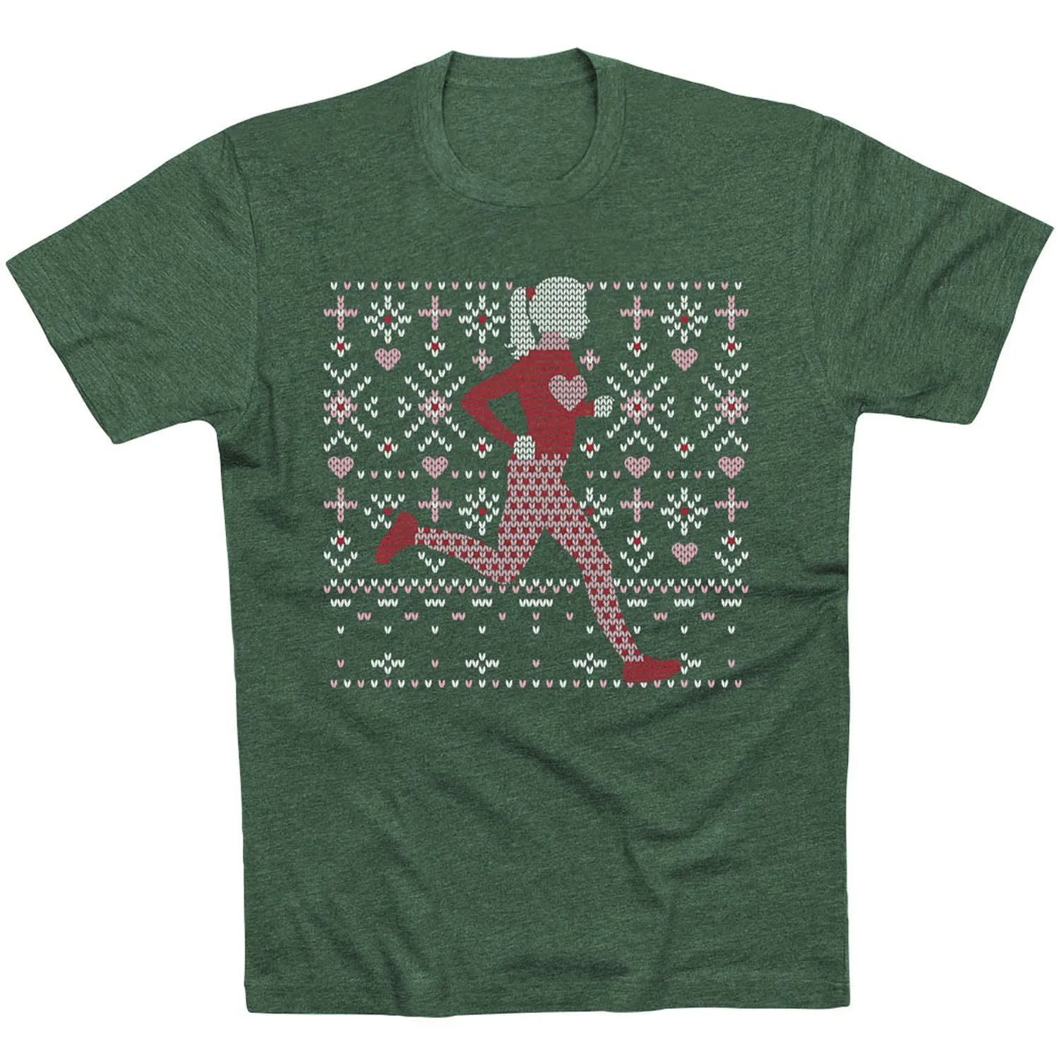 Light Flex Fit Running Short Sleeve T-Shirt - Heart Sweater Run