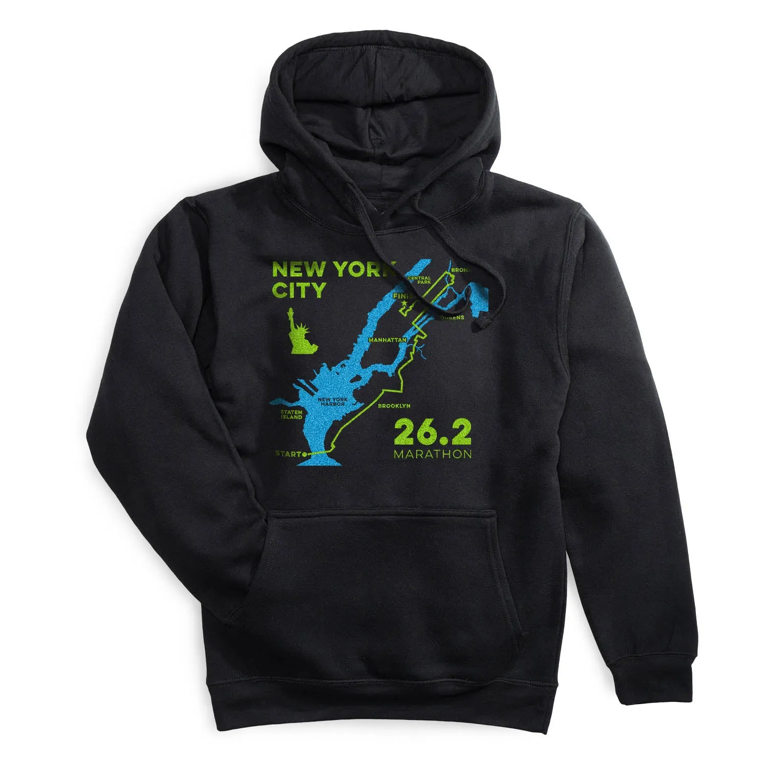 DoubleStitchedEdges Statement Fleece Hoodie - New York City Route