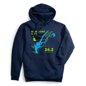 Statement Fleece Hoodie - New York City Route AntiOdor Fabric