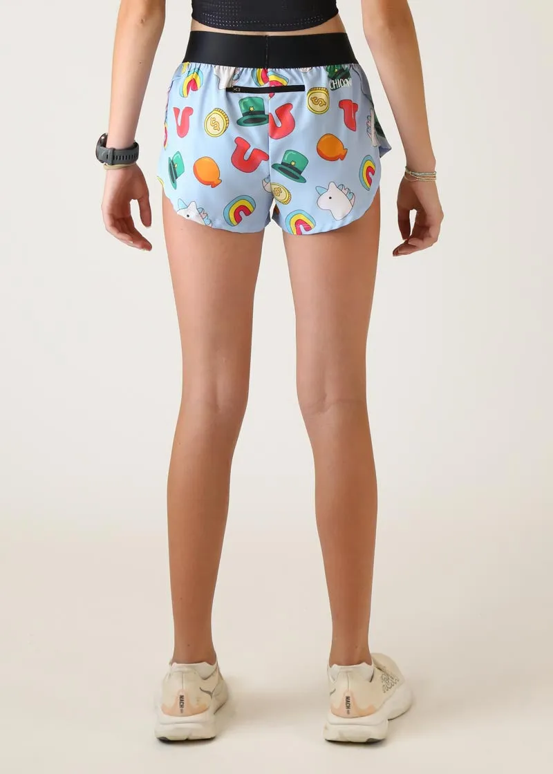 Women's Charms 1.5" Split Shorts Faux Leather Relaxed Vibe