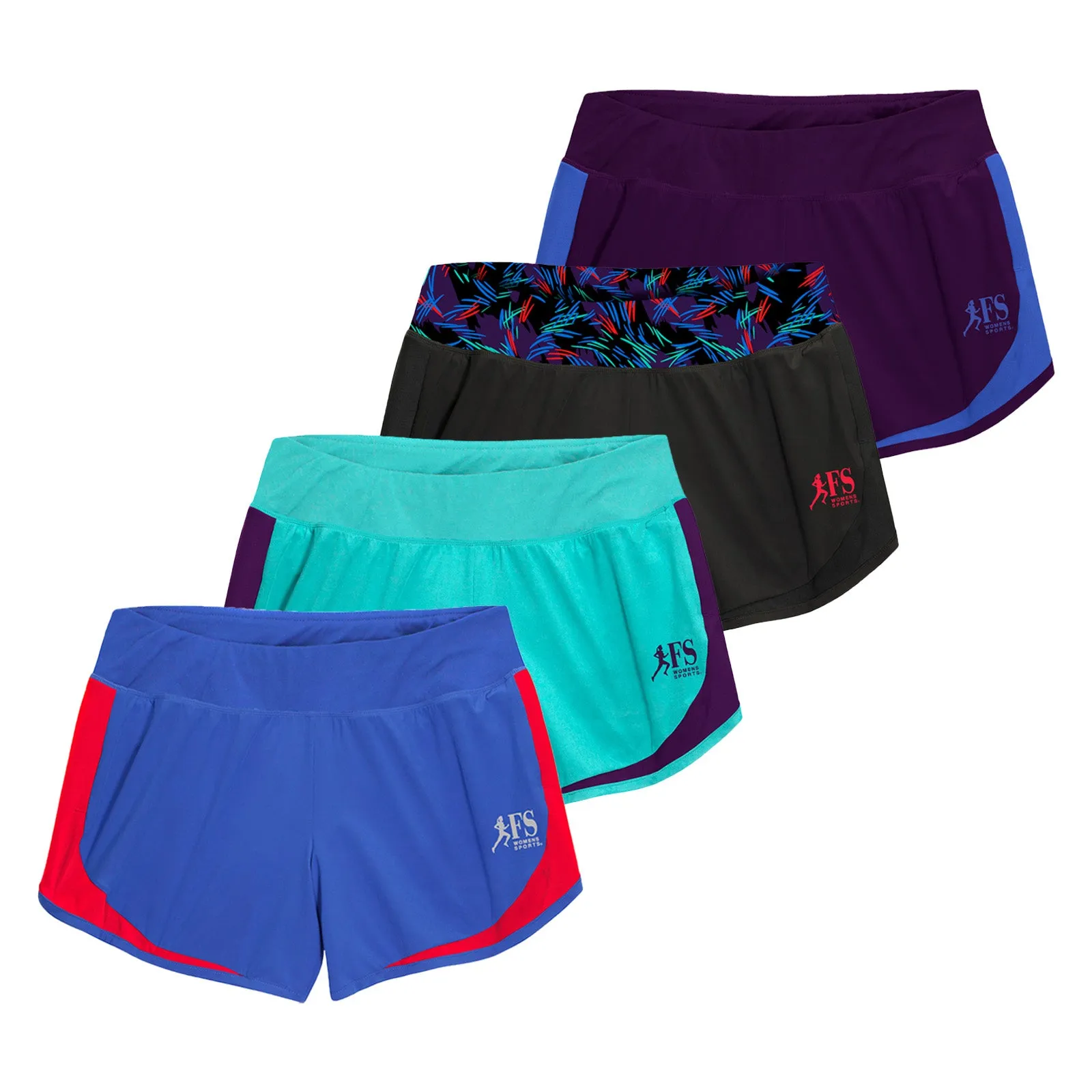 Women's Frank Shorter Sprint 1/2 Split Short 3" Inseam Lightweight Feel tank top Soft Waistband