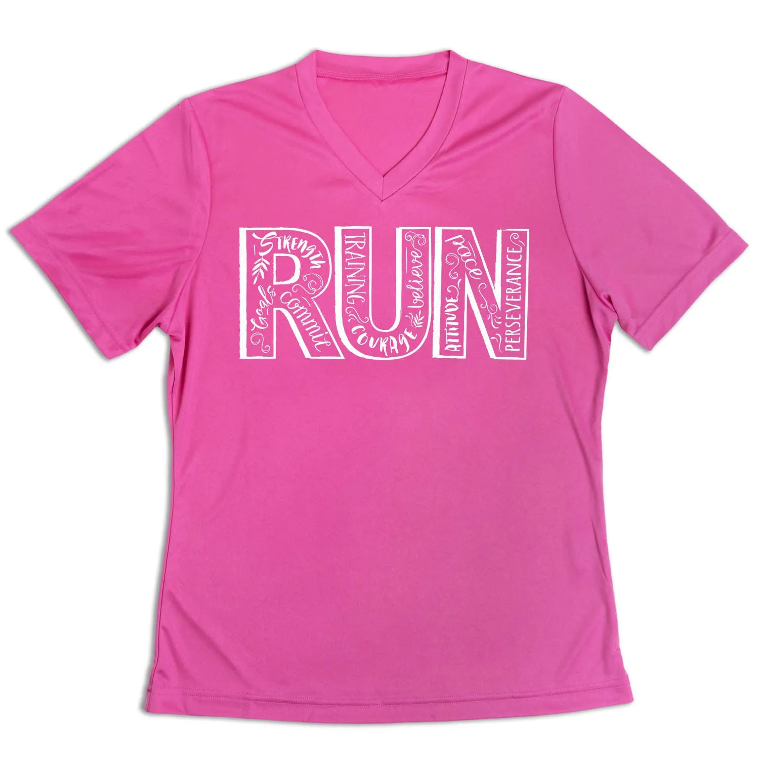 Comfy Essentials Wear Women's Short Sleeve Tech Tee - Run With Inspiration