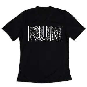 Women's Short Sleeve Tech Tee - Run With Inspiration Circular Knit Design