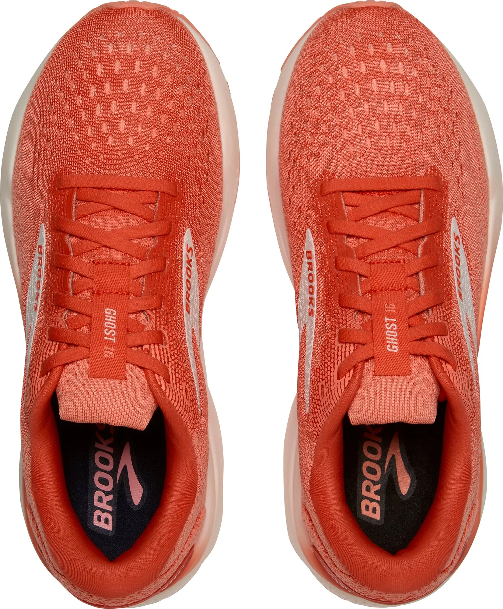 Brooks Ghost 16 Womens Running Shoes - Pink running in a river area shoes Torsion Plate
