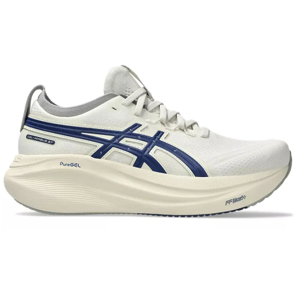 Women's ASICS GEL-Nimbus 27 ATC Back Heel running on a dirt track shoes