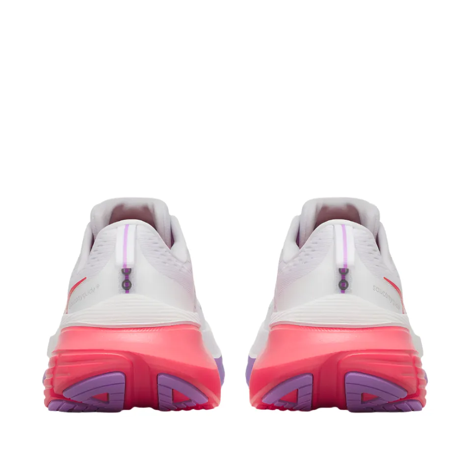 Saucony Women's Guide 18 Running Shoes in White/Crocus - Online Exclusive running in a half - marathon shoes Neutral Platform