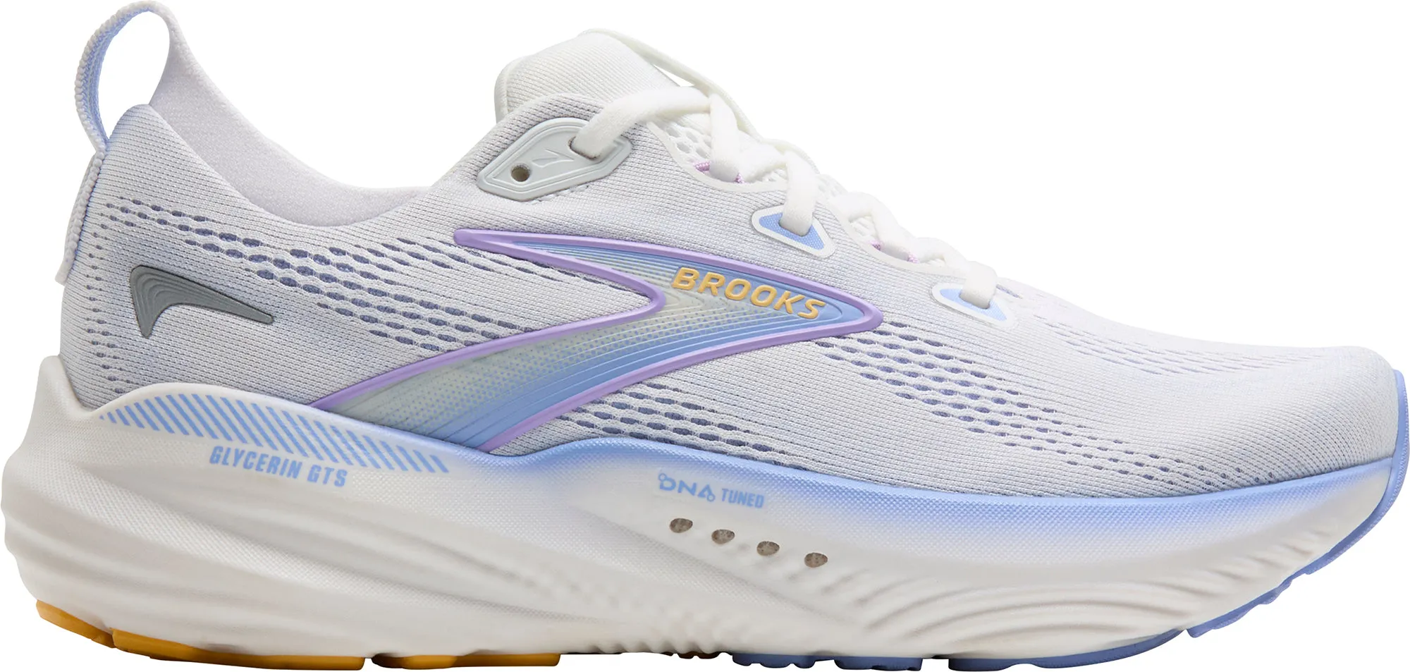 Brooks Glycerin GTS 22 Womens Running Shoes - White Compression Zoned Upper race accessory