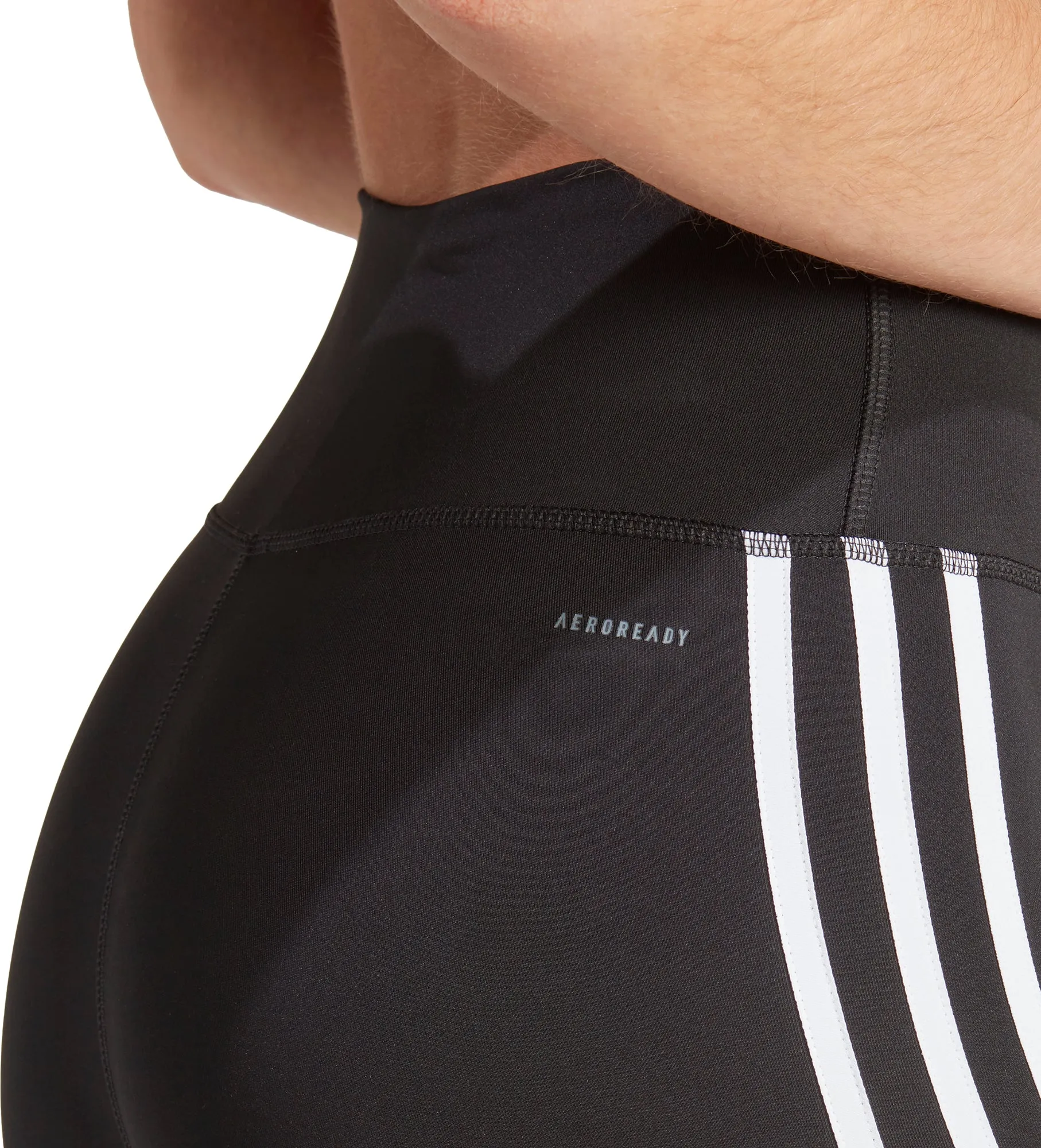 Ultimate Comfort Fit All-Day Wearable adidas Train Essentials 3 Stripes Womens 7/8 Training Tights - Black