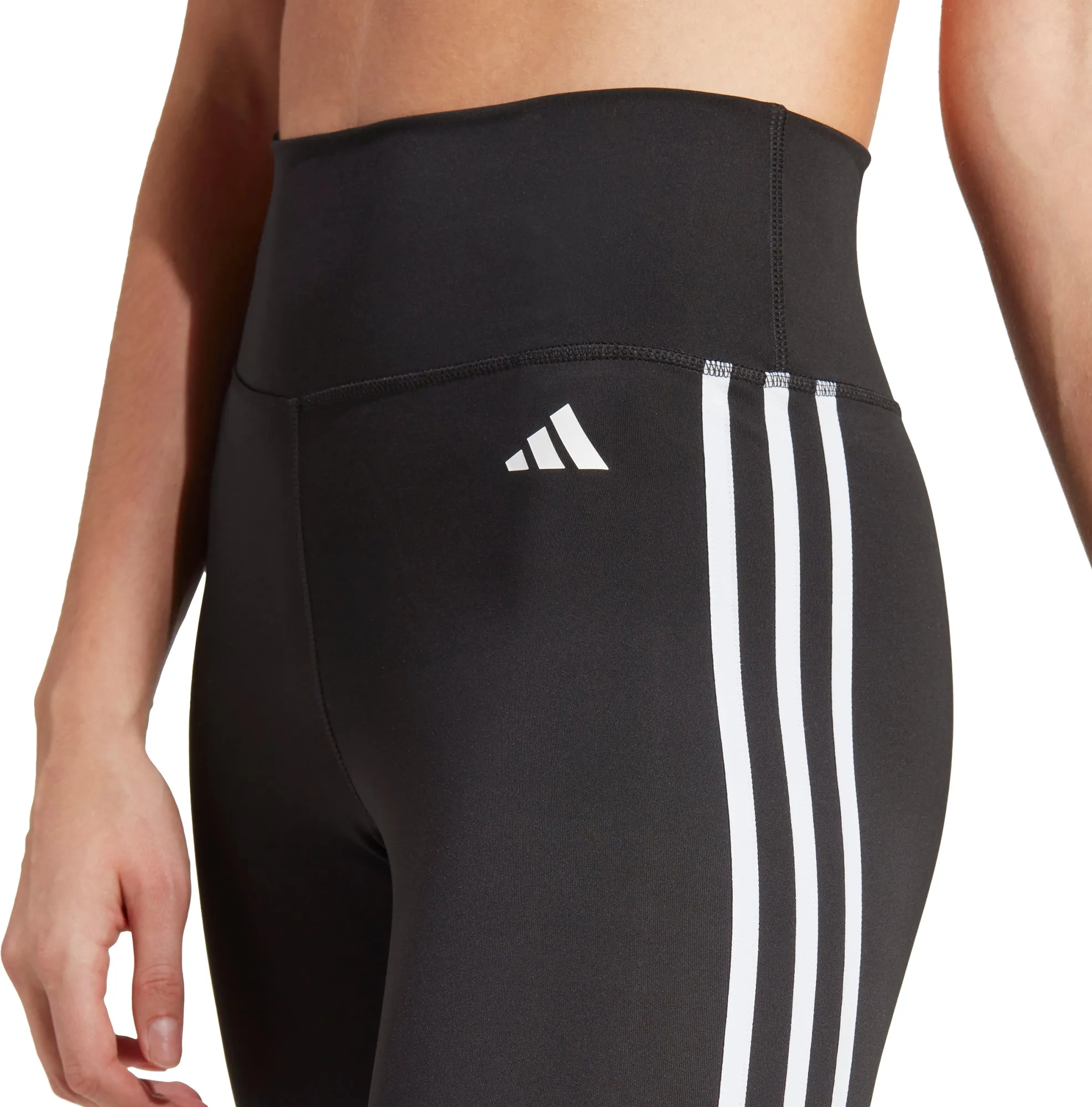 Quick-drying Fabric Casual Look adidas Train Essentials 3 Stripes Womens 7/8 Training Tights - Black