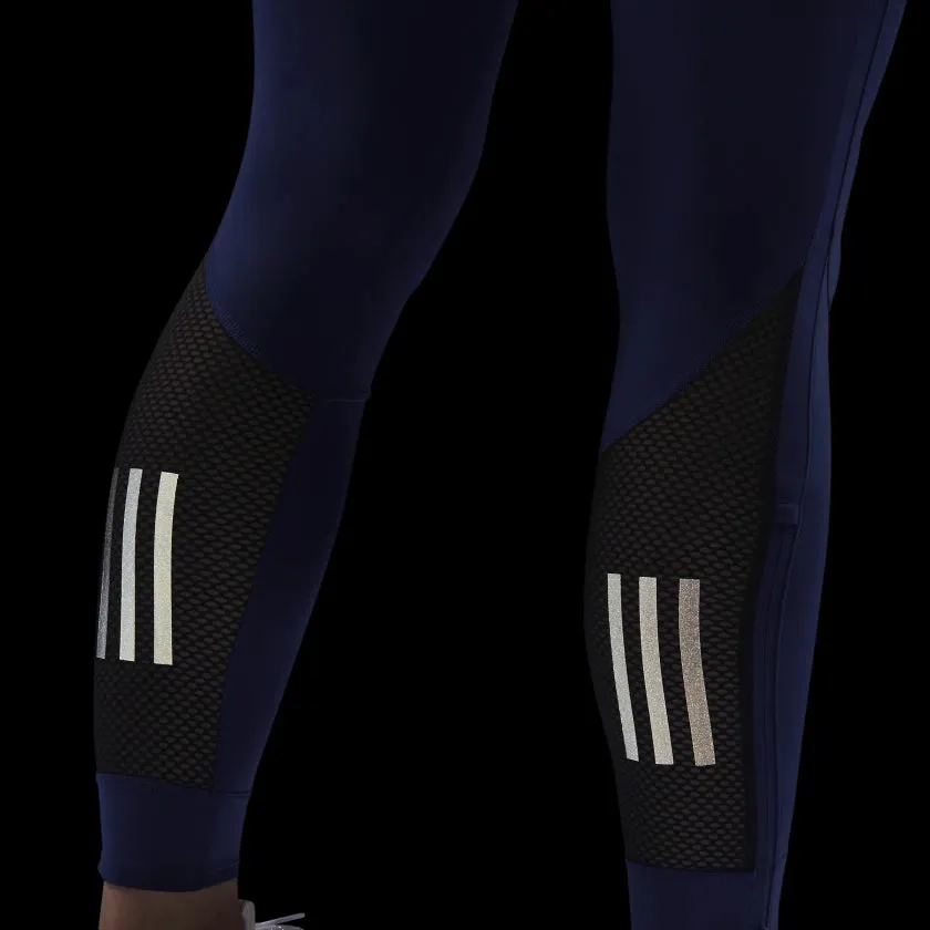 Winter Sports Rib Knit Core Style adidas Women's Own The Run Tight Indigo