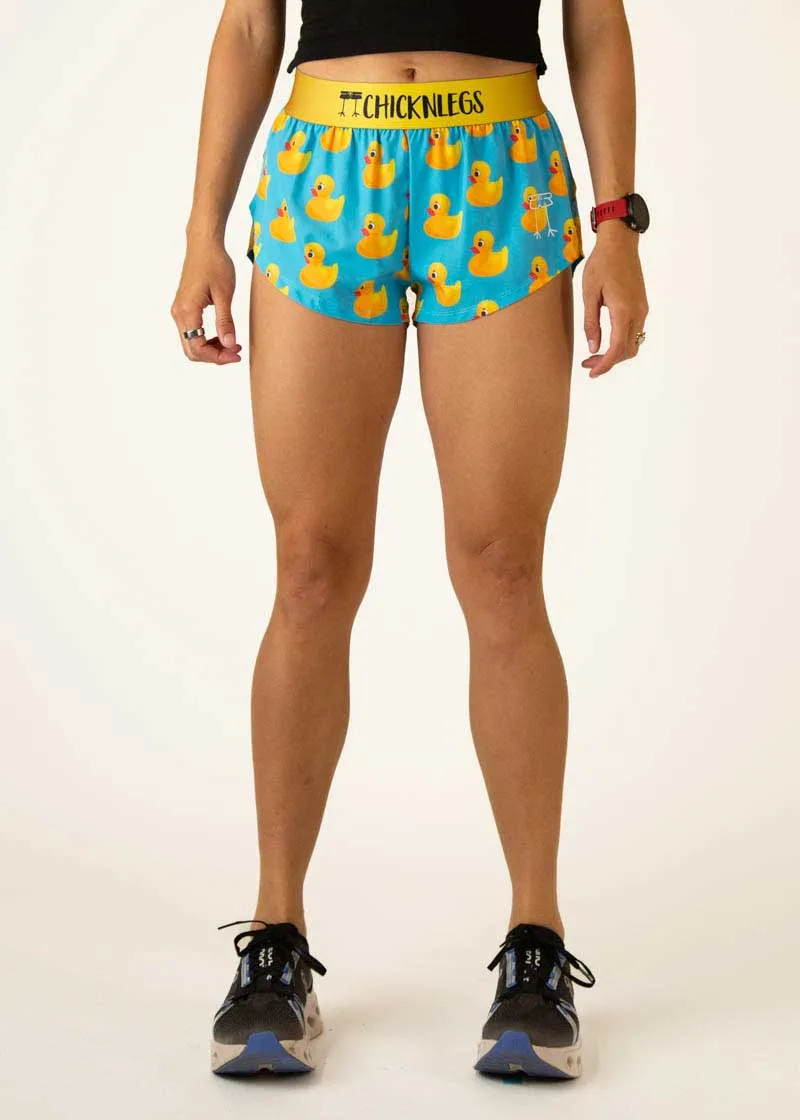 Women's Rubber Ducky 1.5" Split Shorts Durable Quality