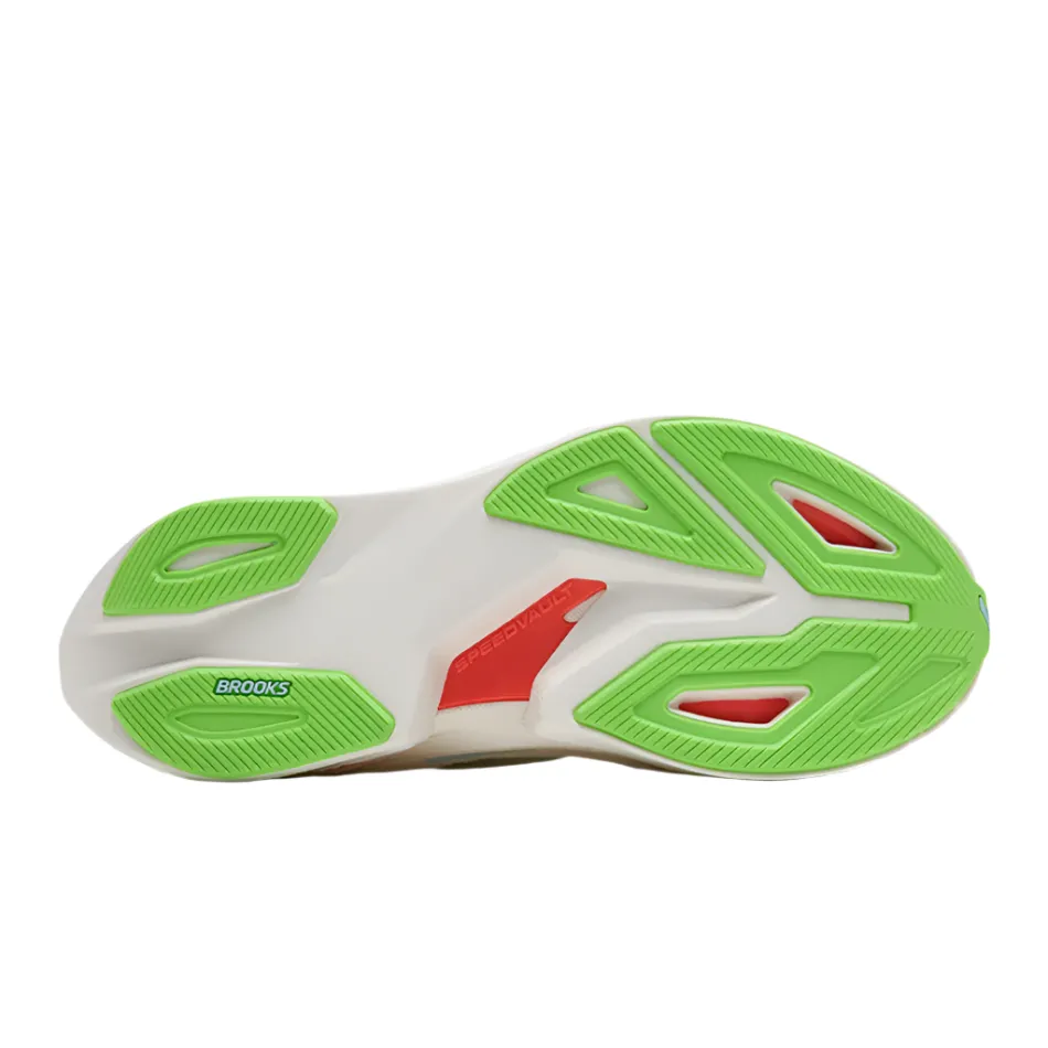 Brooks Women's Hyperion Max 3 Running Shoes in Coconut/Green Gecko/Pink Clay AW25 Ultra Light Cushioning evening running shoe period