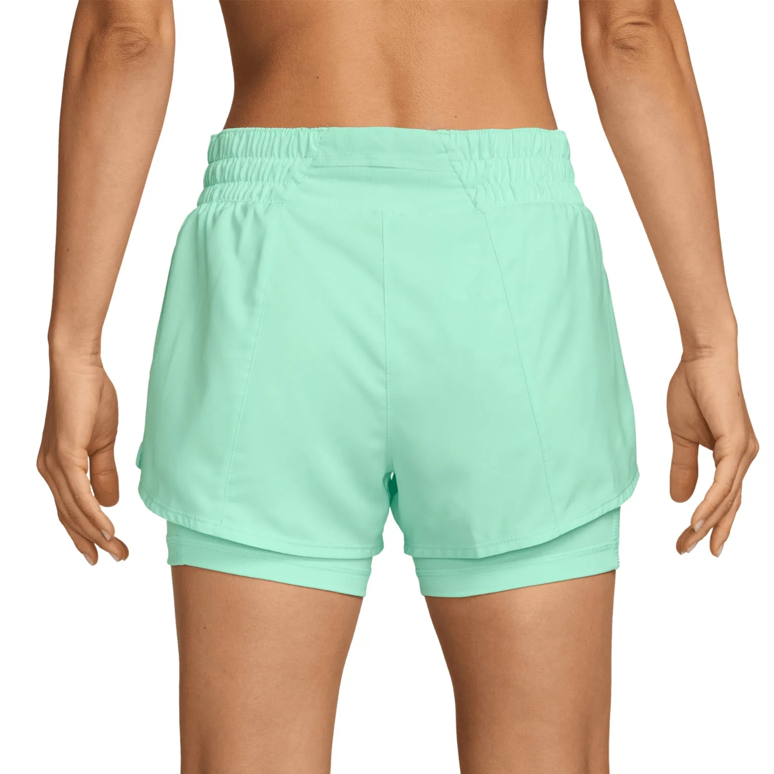 Women's Dri-FIT Mid Rise 3 Inch 2 in 1 Shorts Mint Foam / Reflective Silver Soft Hoodie Student Cool