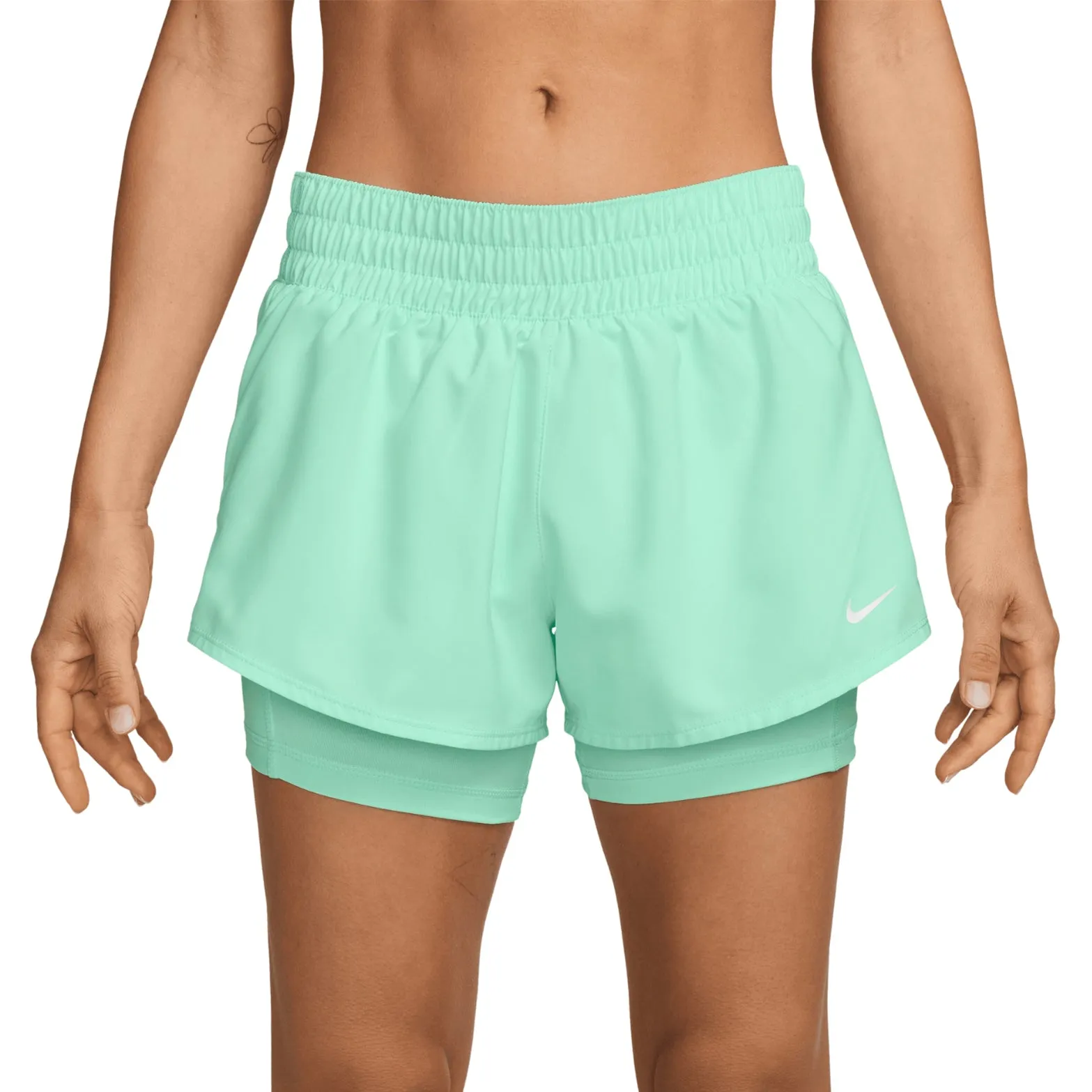 Relax Vibe Women's Dri-FIT Mid Rise 3 Inch 2 in 1 Shorts Mint Foam / Reflective Silver