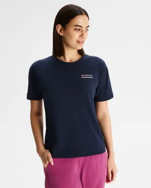 Women's Heritage Organic Cotton T-shirt - Pure Navy Anti Static Treatment Comfort Flex