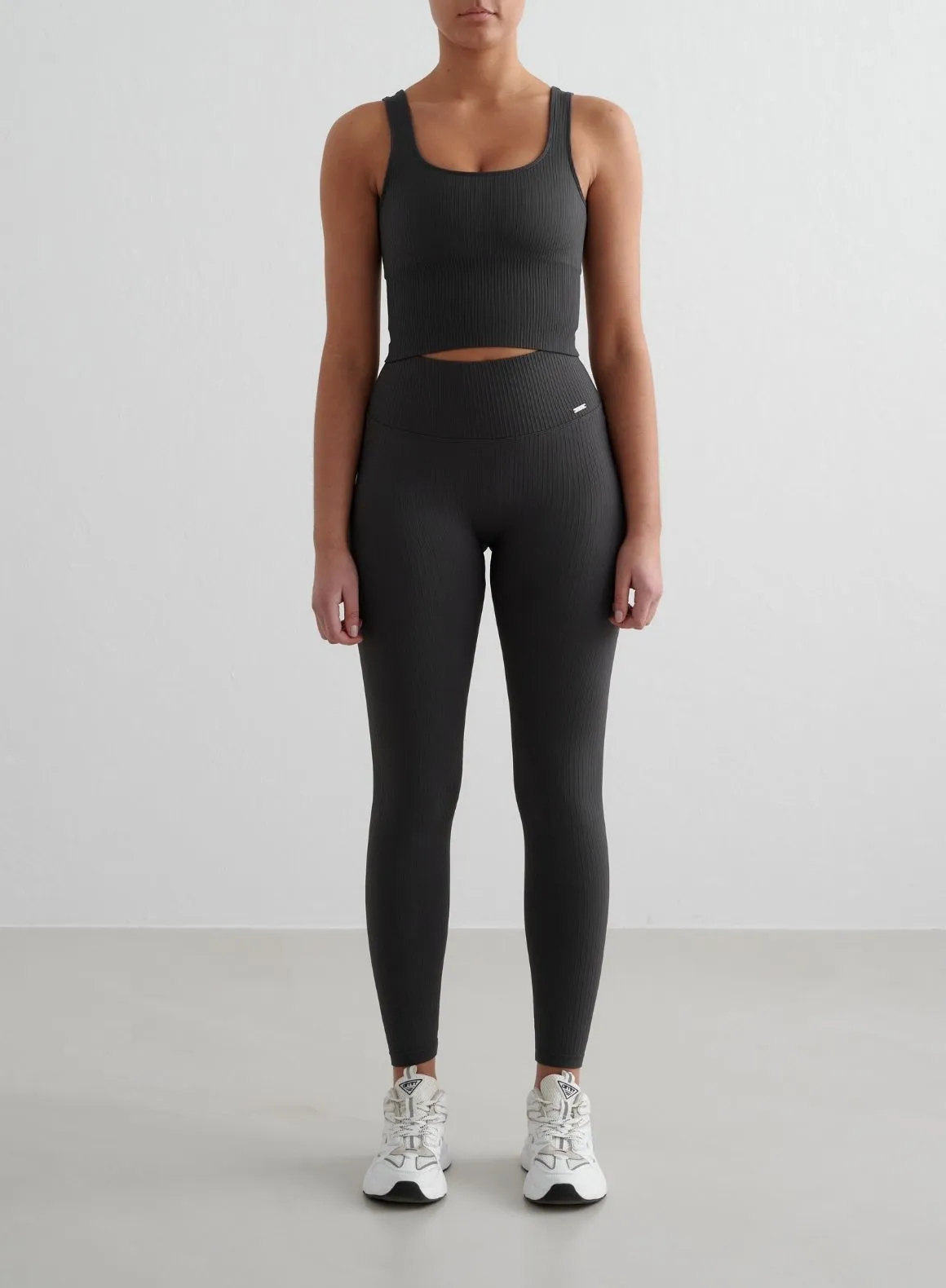 Shadow Grey Ribbed Seamless Shaping Bralette Daily Flexible