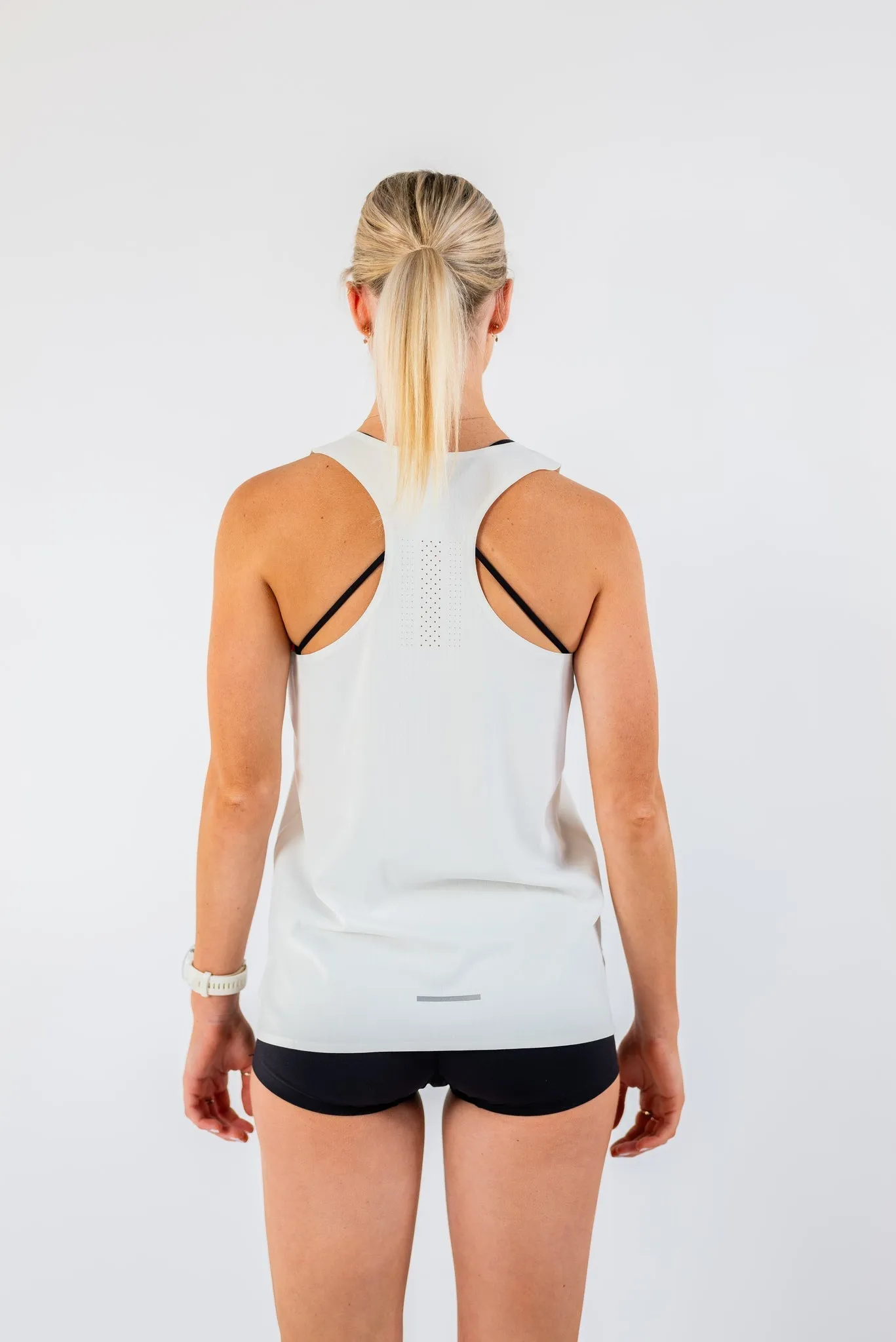 Reflective Detailing Victory Speed Tech Singlet Red & White For Women