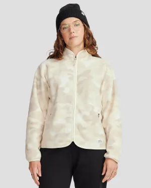 Women's Trailhead Fleece Jacket - Natural Tree Camo Print Body Flow Warm Vest Fashionable Skirt