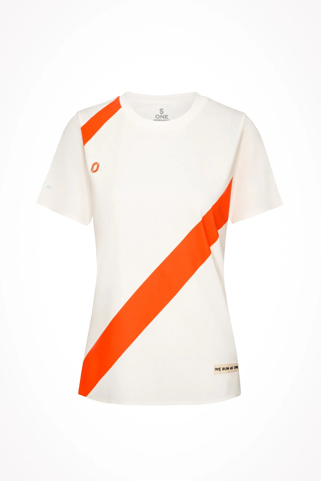 Light Comfort Adjustable Fit Victory Speed Tech Tee Ivory & Orange For Women
