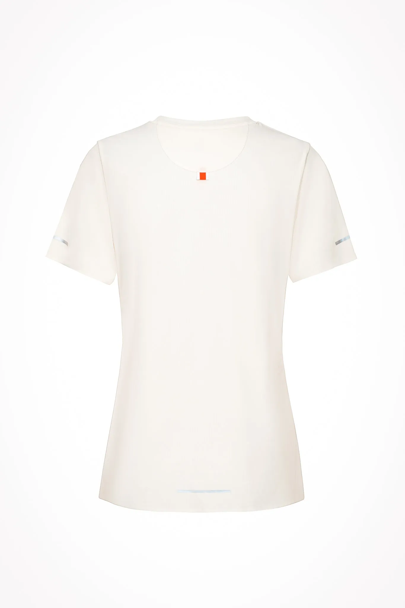Soft And Comfortable Victory Speed Tech Tee Ivory & Orange For Women
