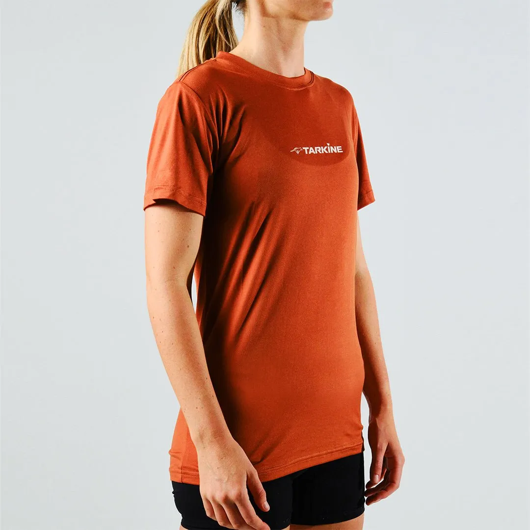 Women's Tarkine Ultra-Eco Run Tee (Orange/Standard Thickness) EcoFriendlyMaterial