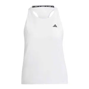 adidas Own The Run Vest Women's Running Tee - White Self Fabric Tape