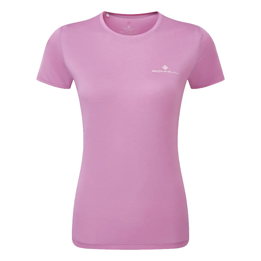 Stylish Comfort Effortless Comfort Ronhill Tech Short Sleeve Women's Running Tee - Fuchsia/Honeydew