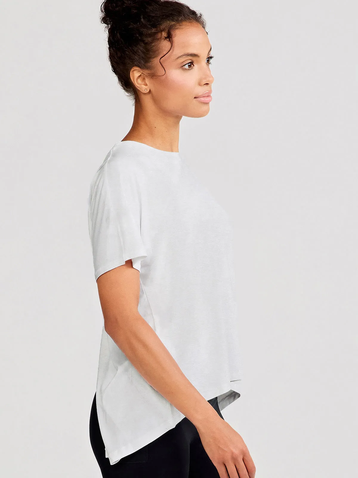 Uptown Luxe Cross Back T-Shirt Retro Style